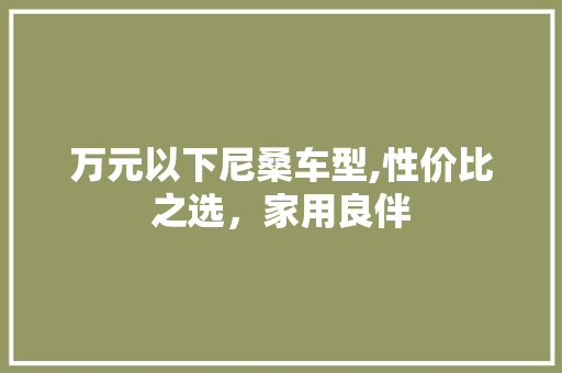 万元以下尼桑车型,性价比之选，家用良伴